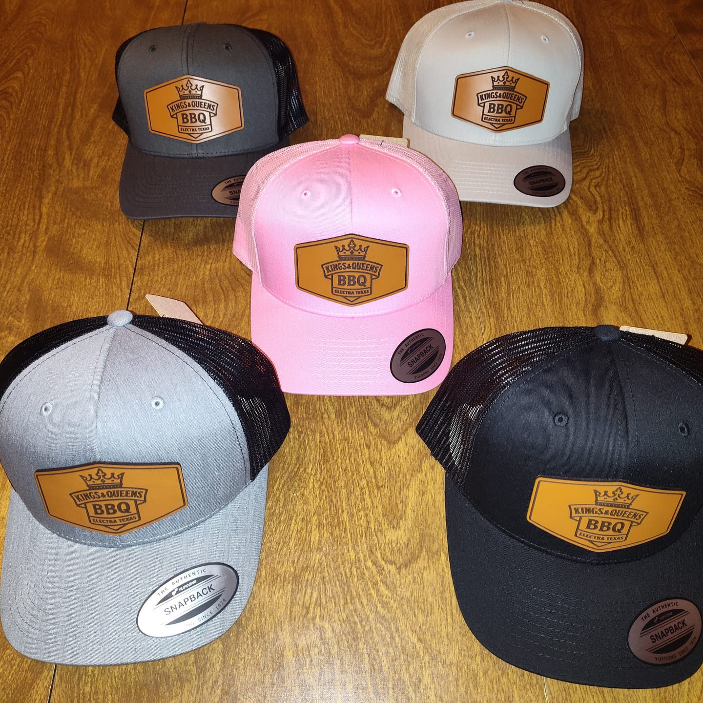 Customer photo review of Premium Custom Leather Patch Hats (Wholesale)