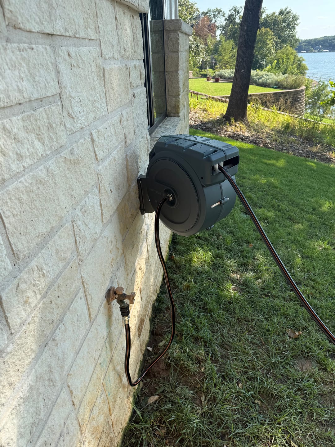 Customer photo review of Retractable Garden Hose Reel-5/8in-90ft