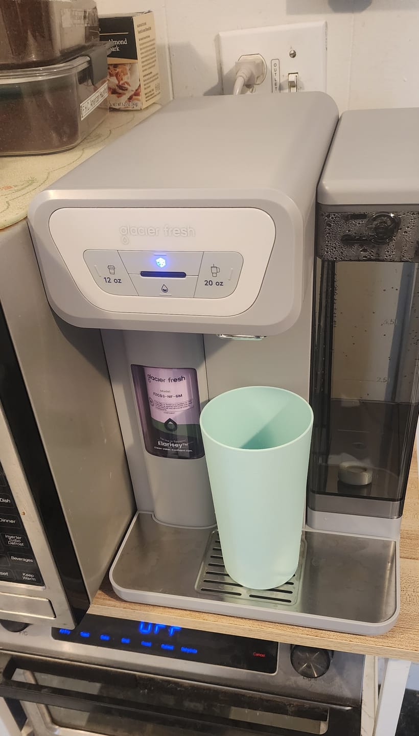 Customer photo review of GlacierFresh Coolon Countertop Cold Water Dispenser | Advanced Nano-Filtration & Instant Chilling