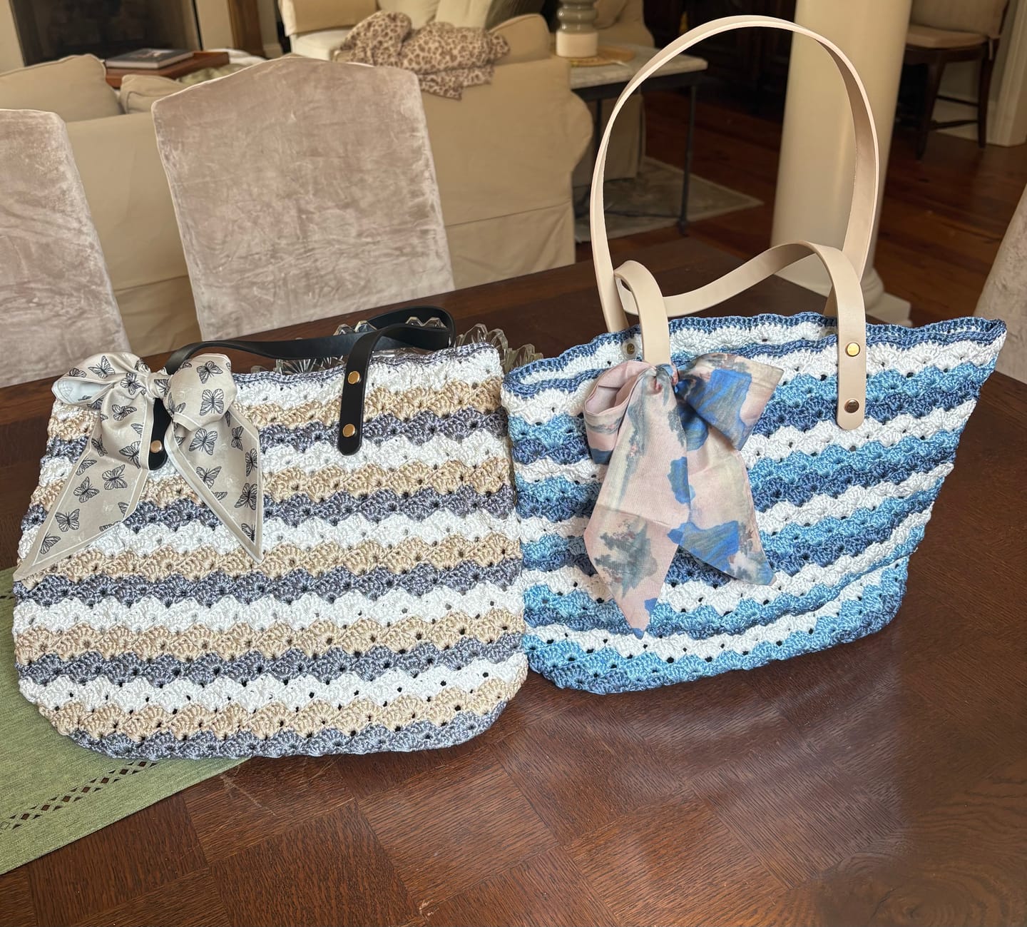 Customer photo review of Seabreaze Wave Tote Crochet Kit