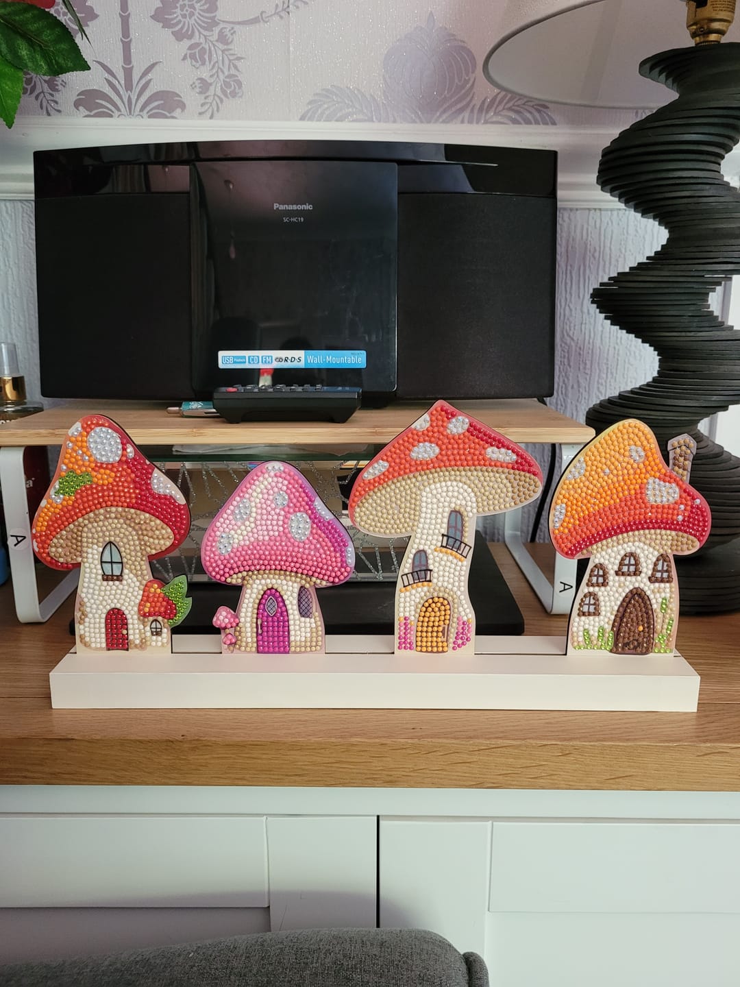 Customer photo review of Mushroom Houses Crystal Art Decoration Kit