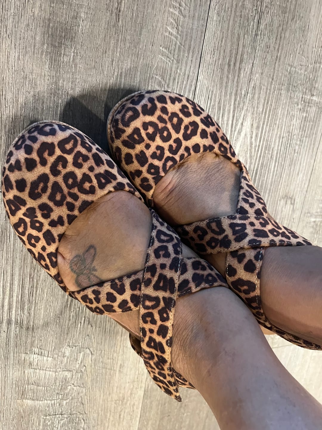 Customer photo review of Corky's Leopard What's The Rush Wedges
