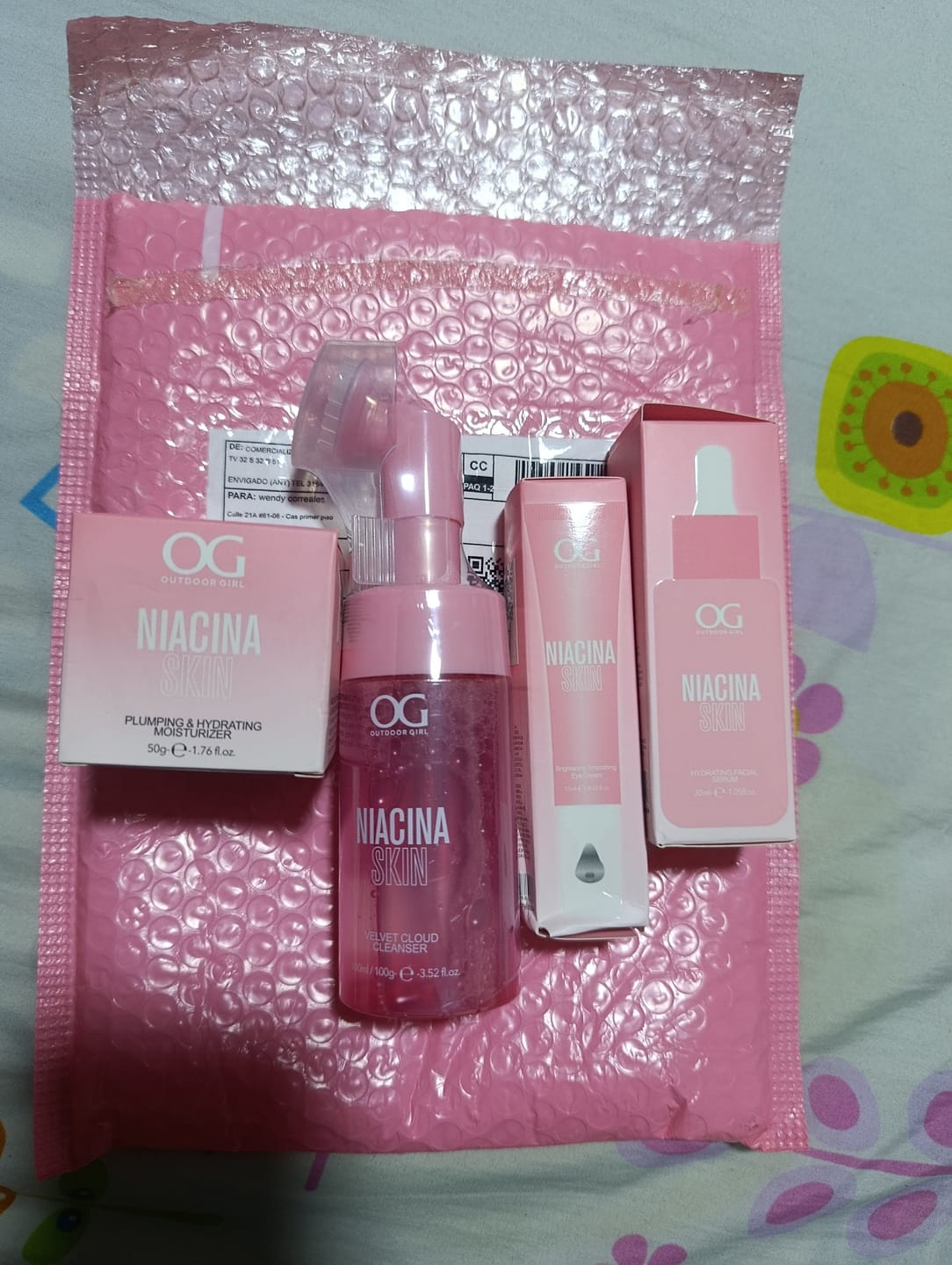 Customer photo review of KIT DE NIACINAMIDA X4 PRODUCTOS