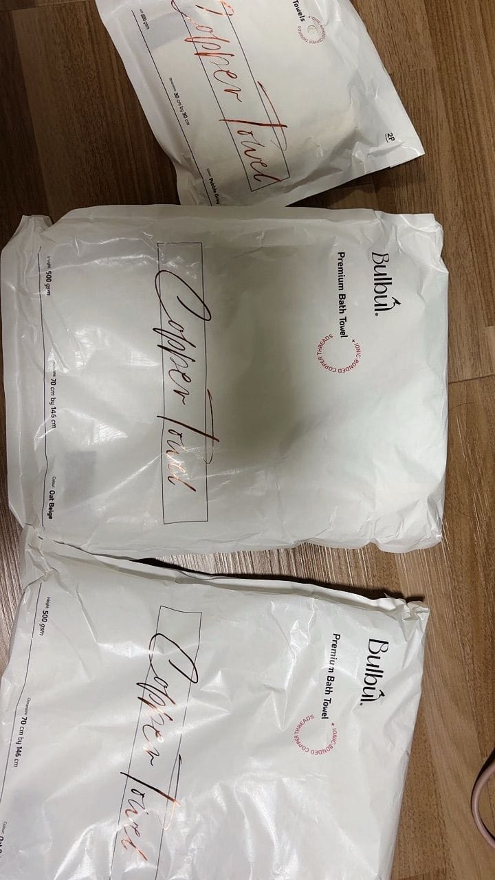 Customer photo review of Premium Copper Face Towel | Antibacterial