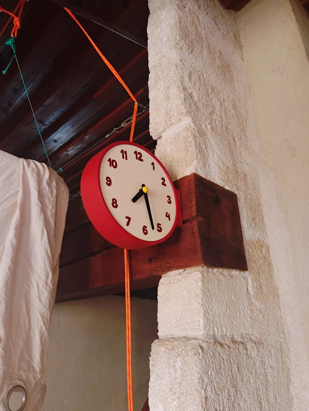 Customer photo review of Corner View Double-Sided Clock