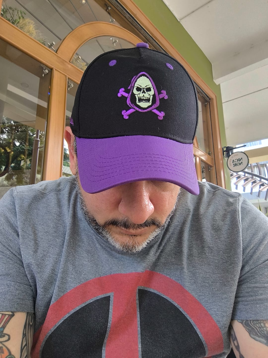 Customer photo review of Masters of the Universe™ "Skel Cap" – 5-Panel Curved Brim Hat