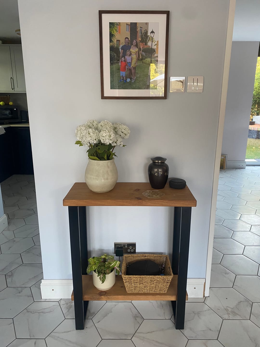 Customer photo review of Console Table with Shelf | 30cm Depth