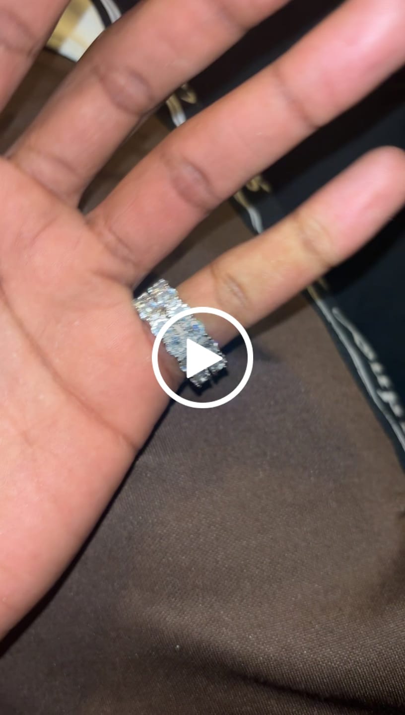 Customer video review of Moissanite Double Row Ring - Silver - D Color - VVS1