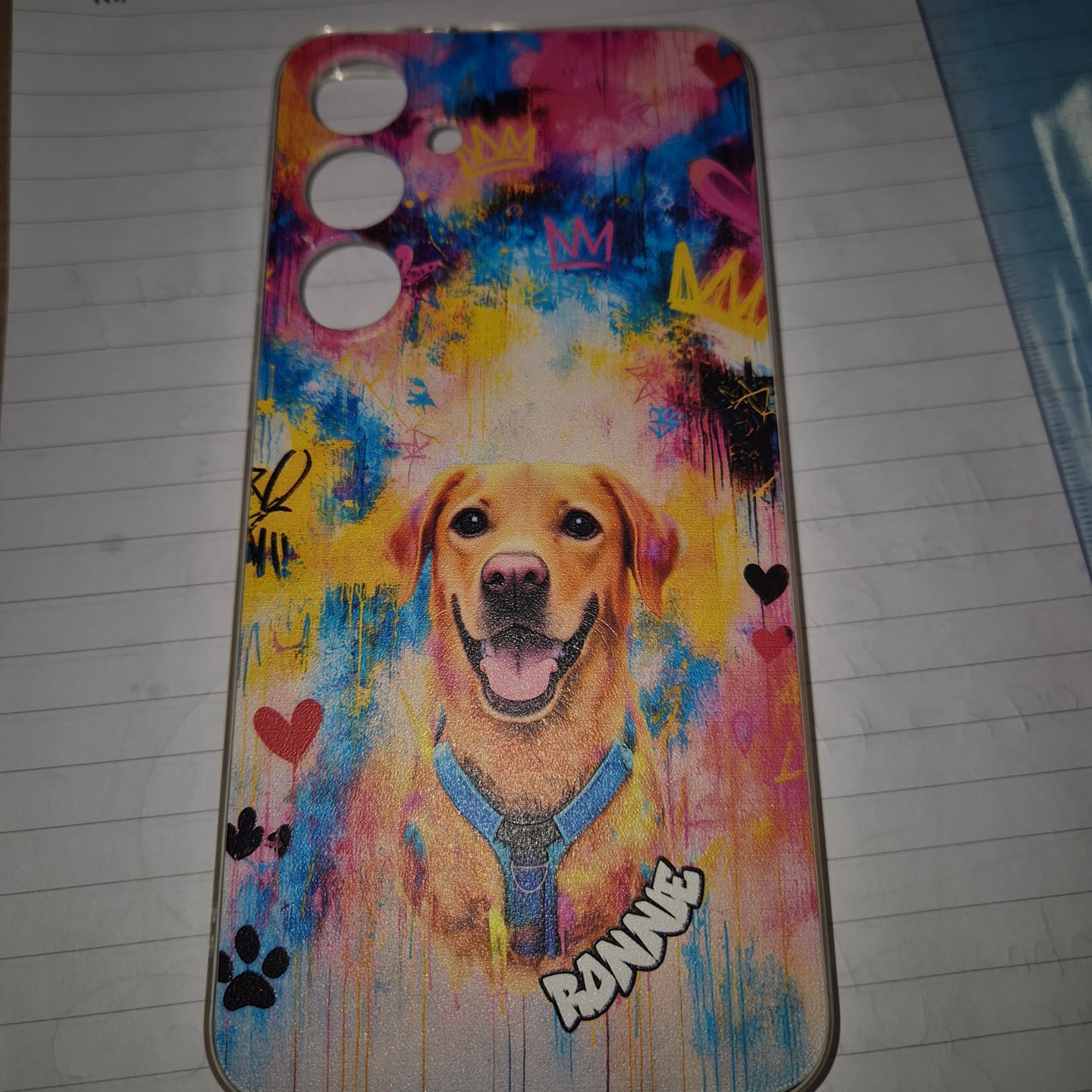Customer photo review of Graffiti - Personalised Phone Case