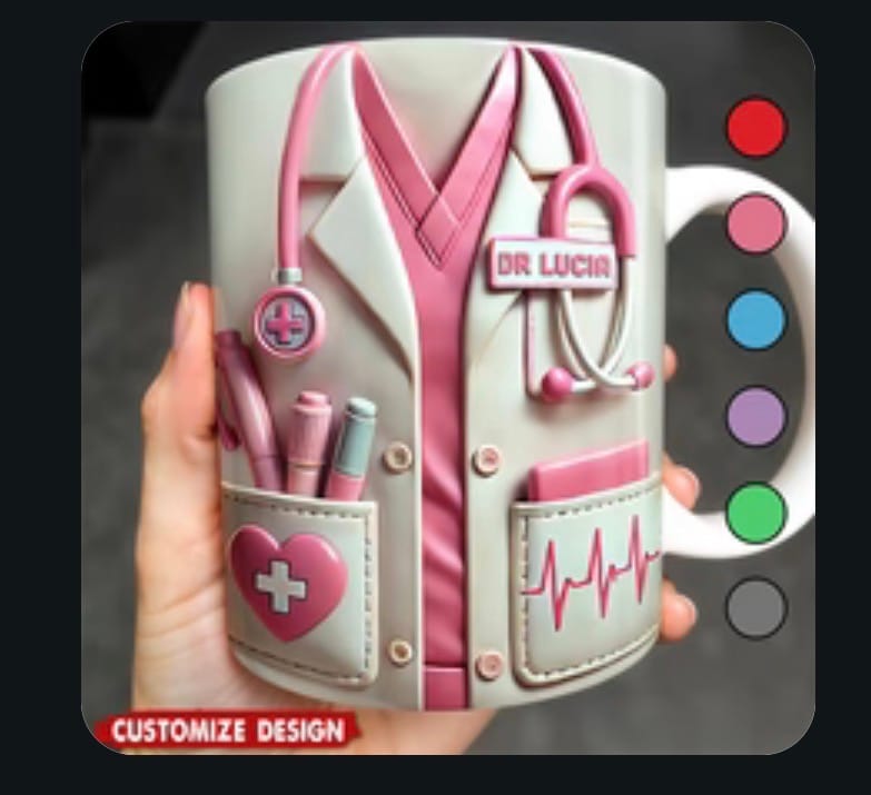 Customer photo review of Medical Appreciation Design With Stethoscope - Personalized Coffee Mug - Gift For Medical Professionals