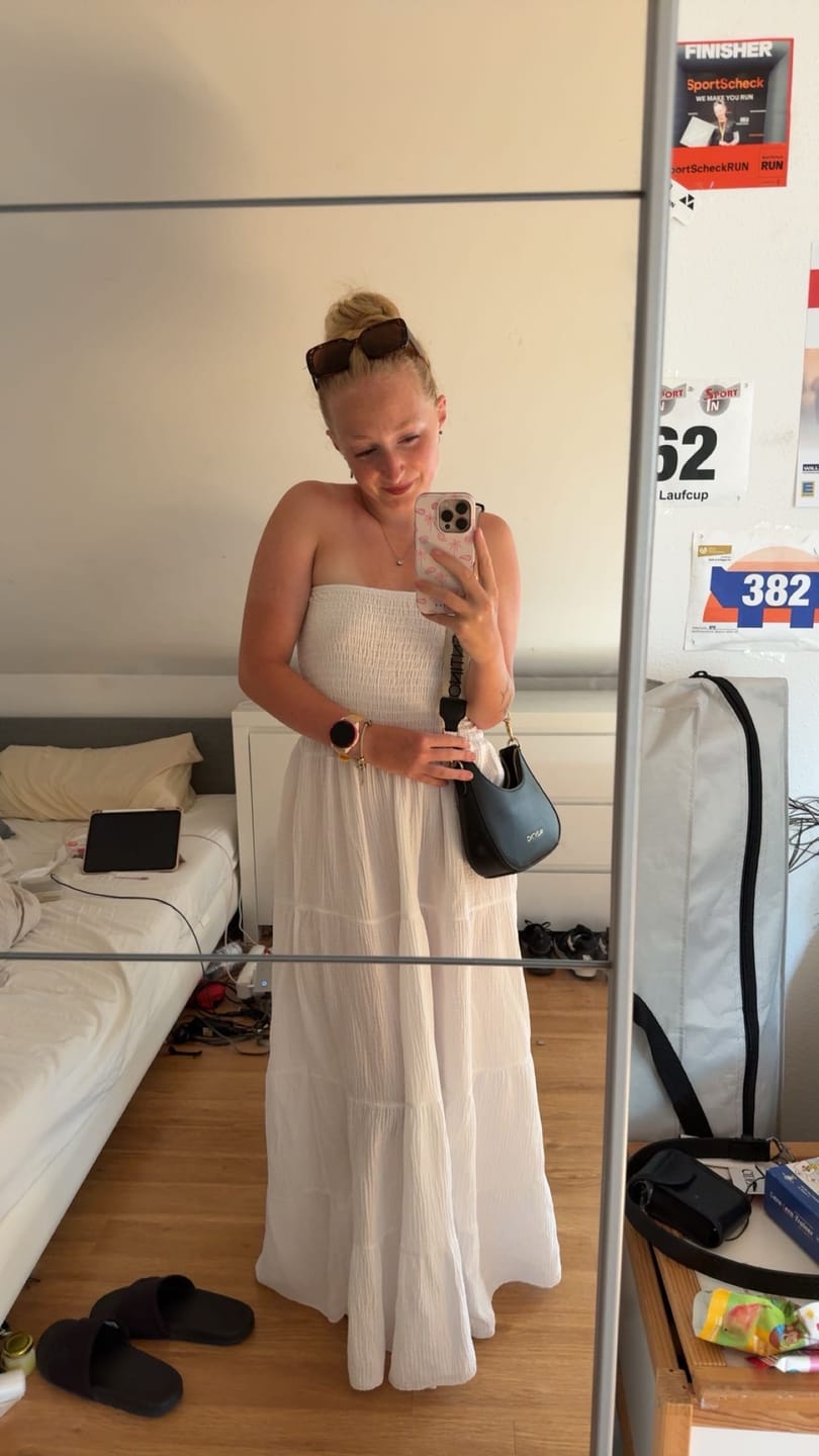 Customer photo review of Musselin Kleid Bandeau
