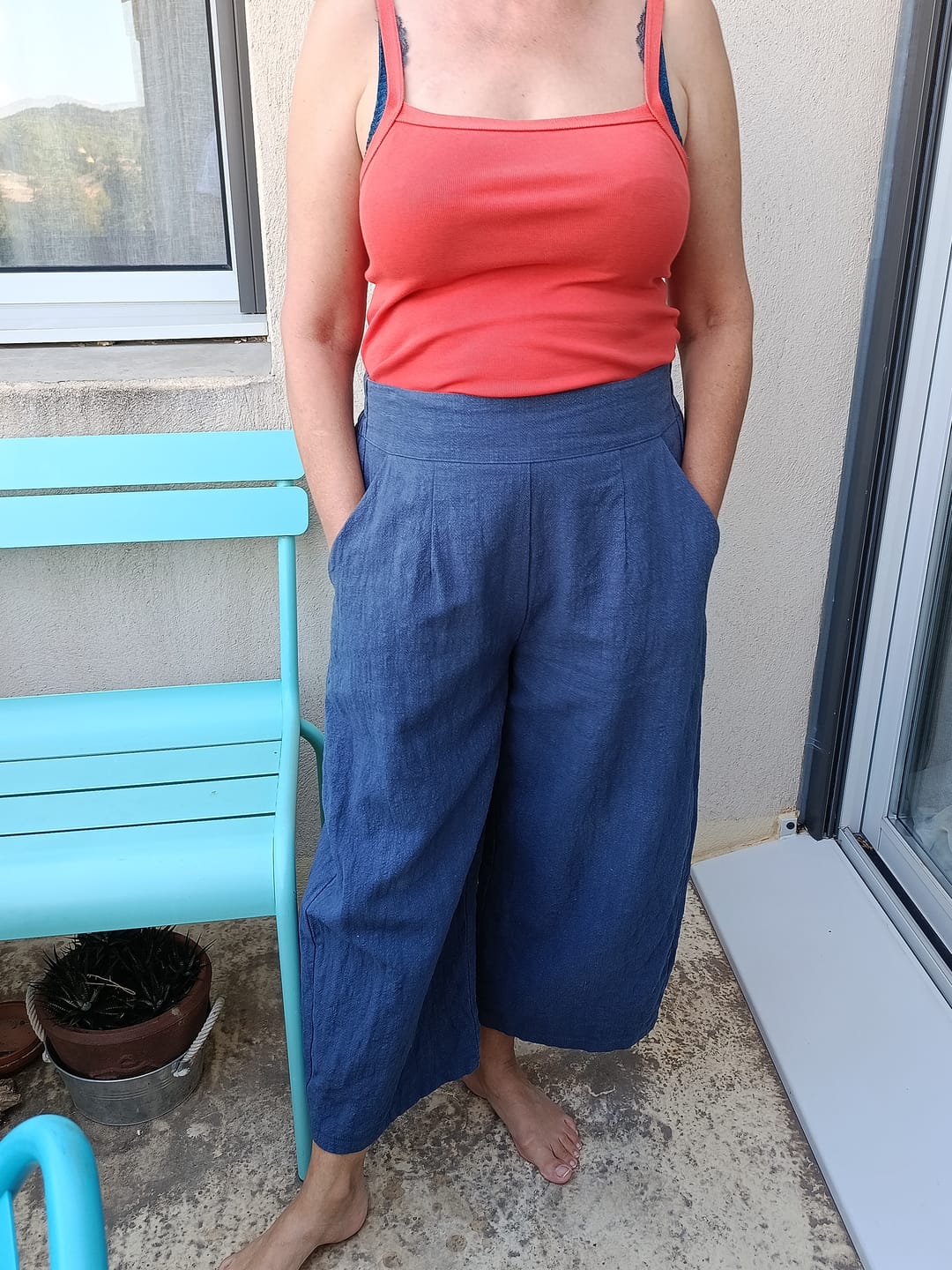 Customer photo review of Pantalon Briac - lin stone wash Brume d’Azur