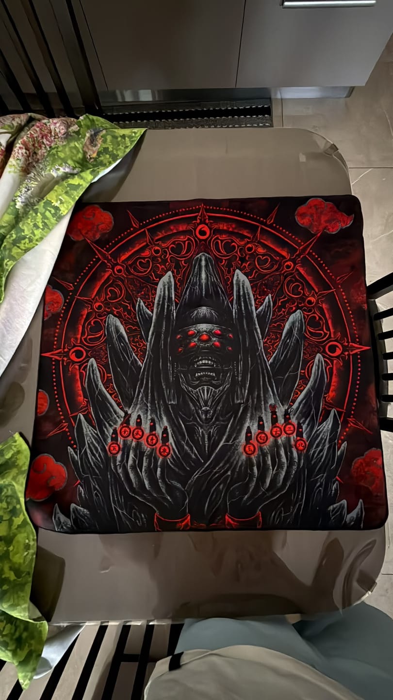 Customer photo review of Statue of Sacrifice 2-Player Cloth Playmat