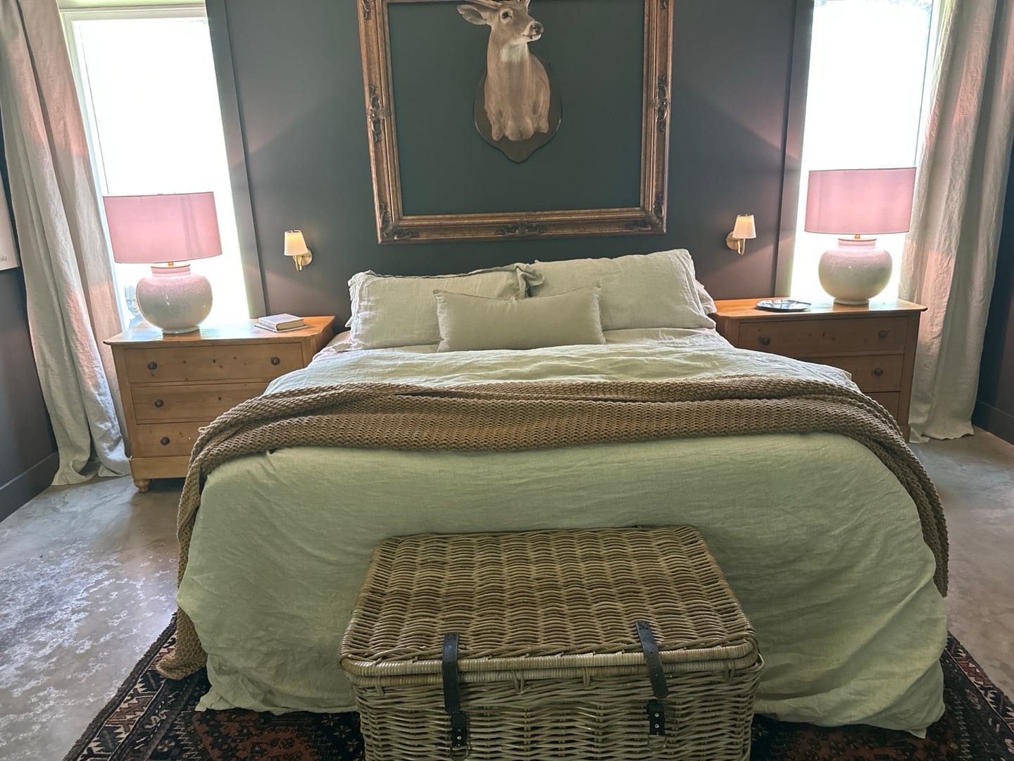 Customer photo review of Melange Linen Quilted Blanket