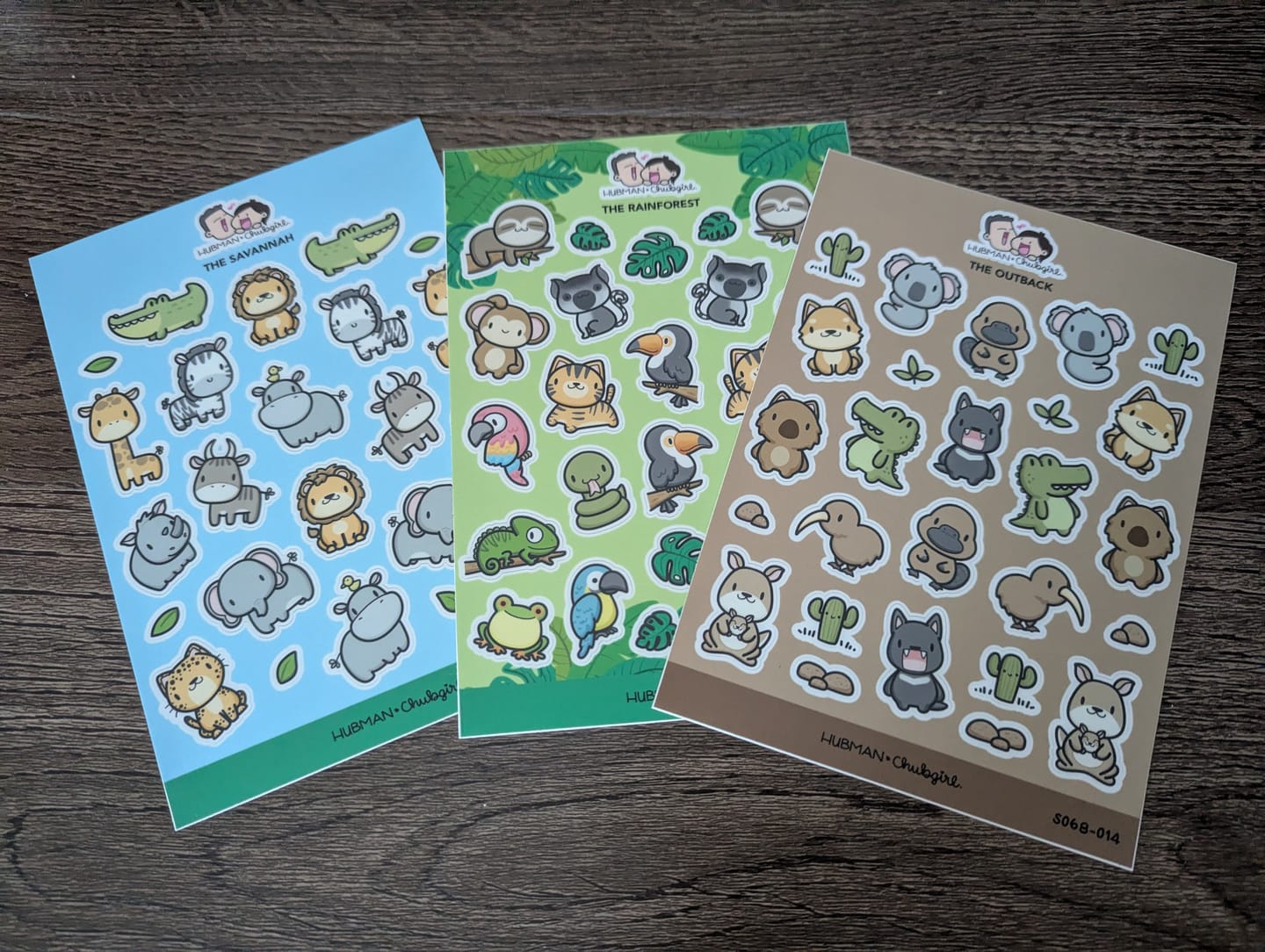 Customer photo review of Rainforest, Savannah, and The Outback Sticker Sheets (Set of 3)