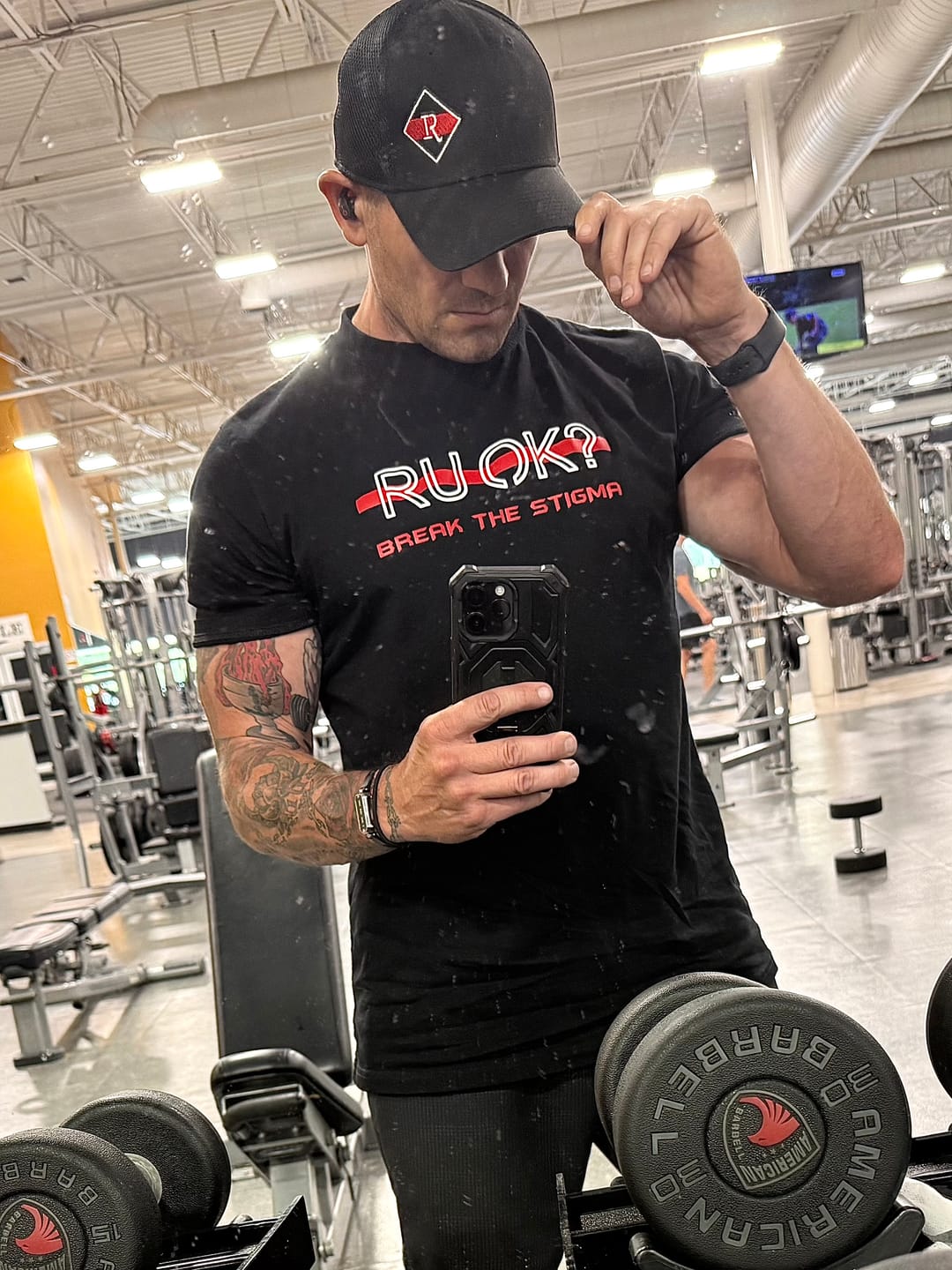 Customer photo review of Stigma-Breaking Unisex Tee - Red Line