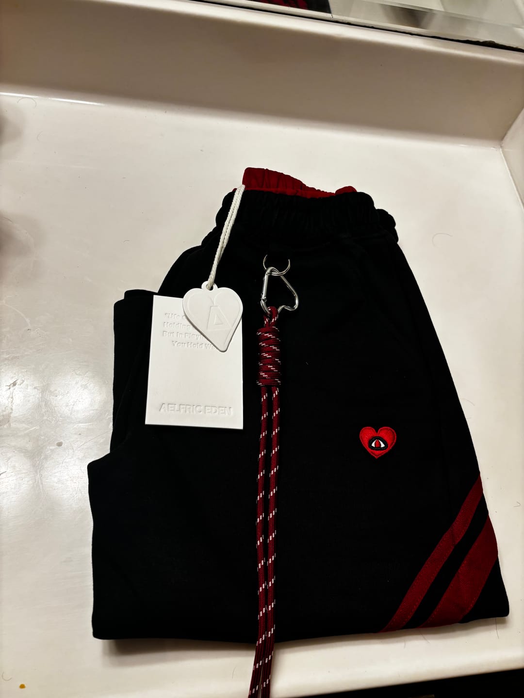 Customer photo review of Aelfric Eden Stripe Longline Shorts