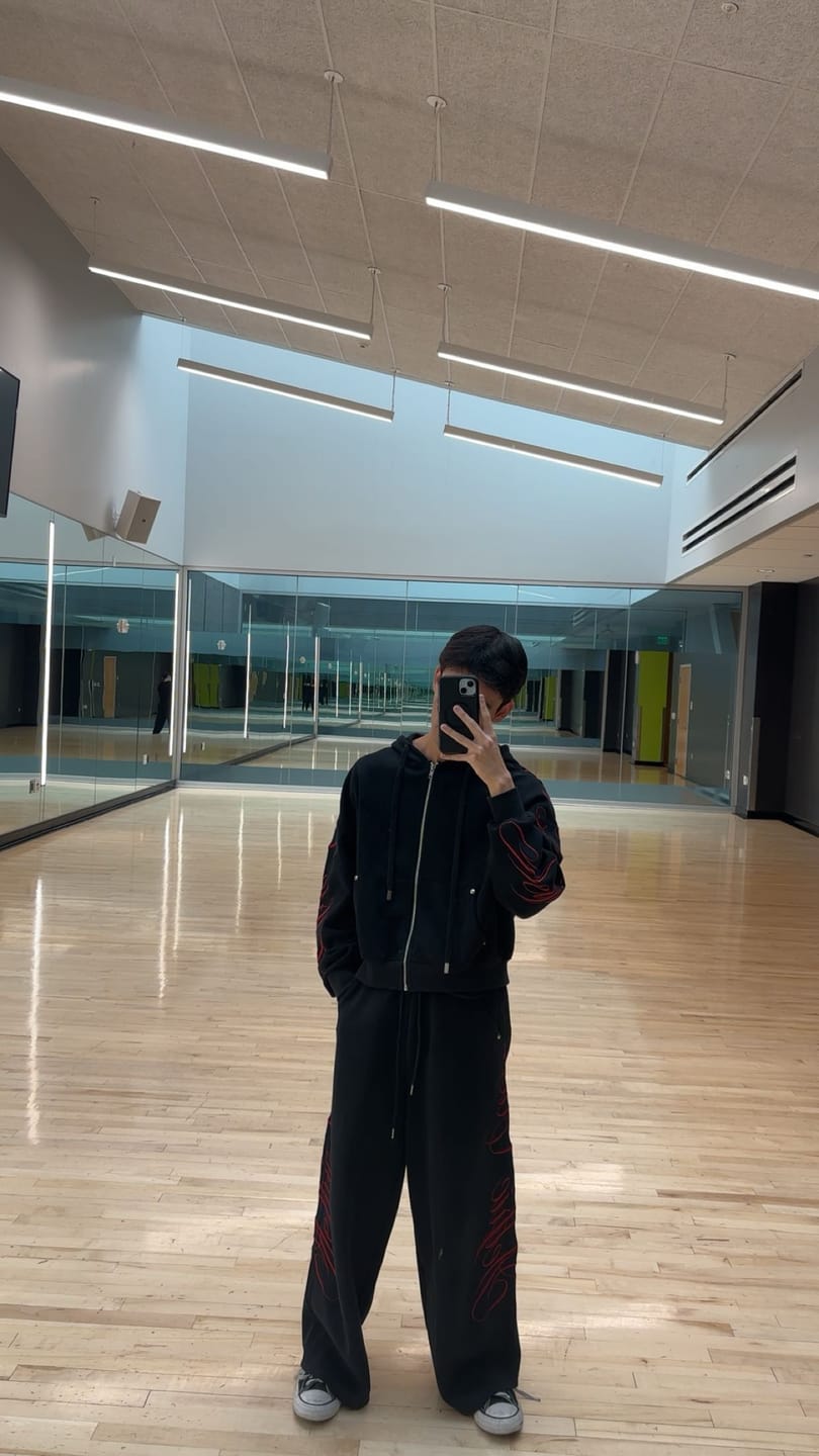 Customer photo review of Aelfric Eden Boxy Script Embroidery Hoodie Sets
