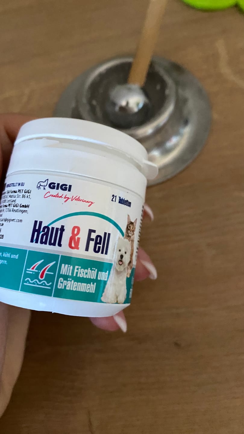 Customer photo review of GIGI VET Haut & Fell Für Hunde und Katzen Anti-Juckreiz & glänzendes Fell