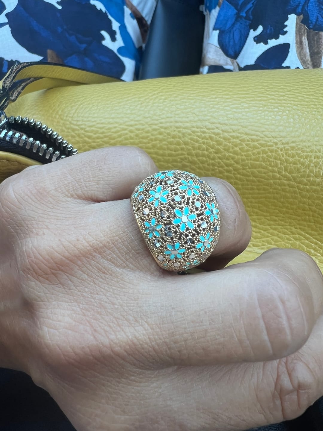 Customer photo review of ANELLO GRANDE REGOLABILE FILIGRANA ARGENTO 925