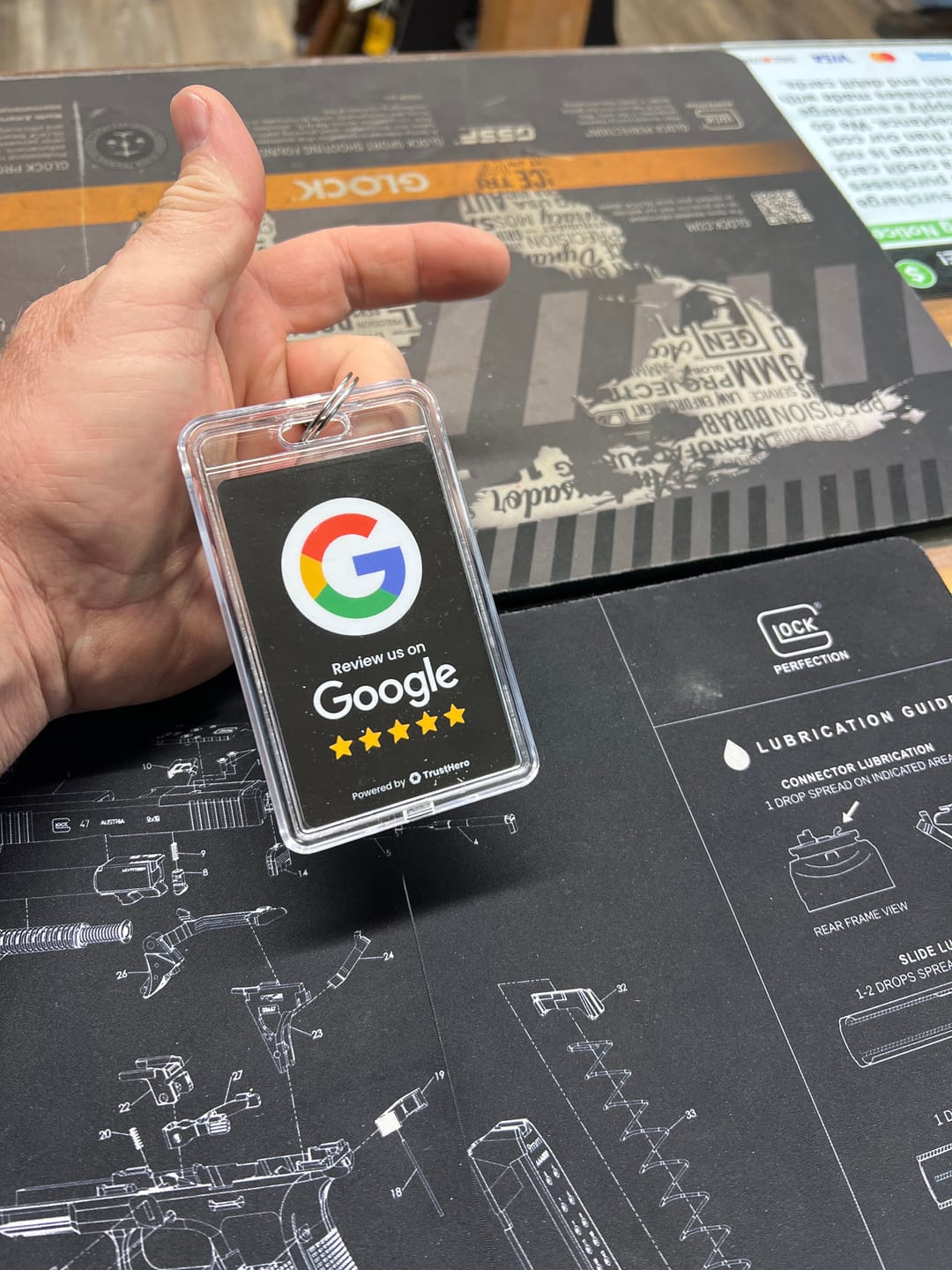 Customer photo review of Google Review Card - Black