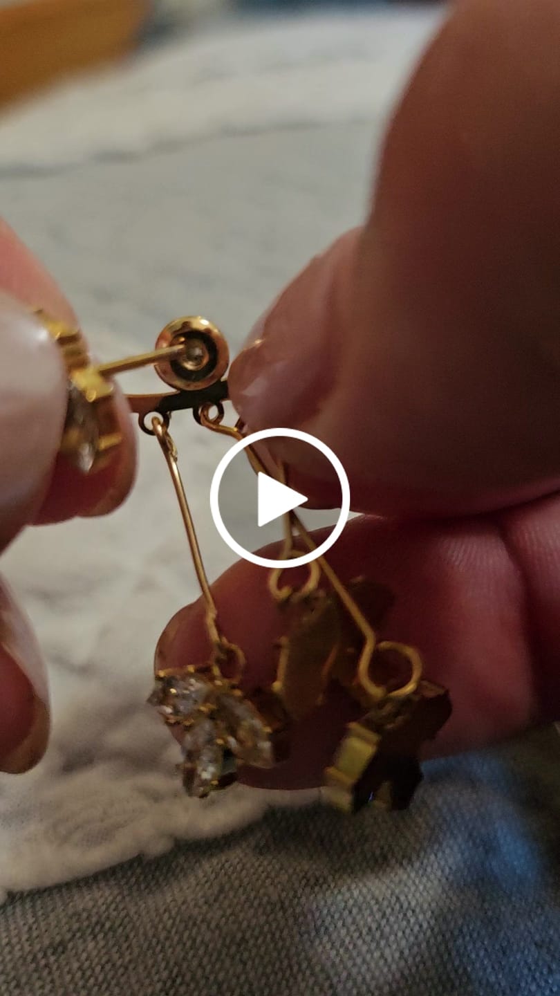Customer video review of Crystal Lotus Waterfall Earrings