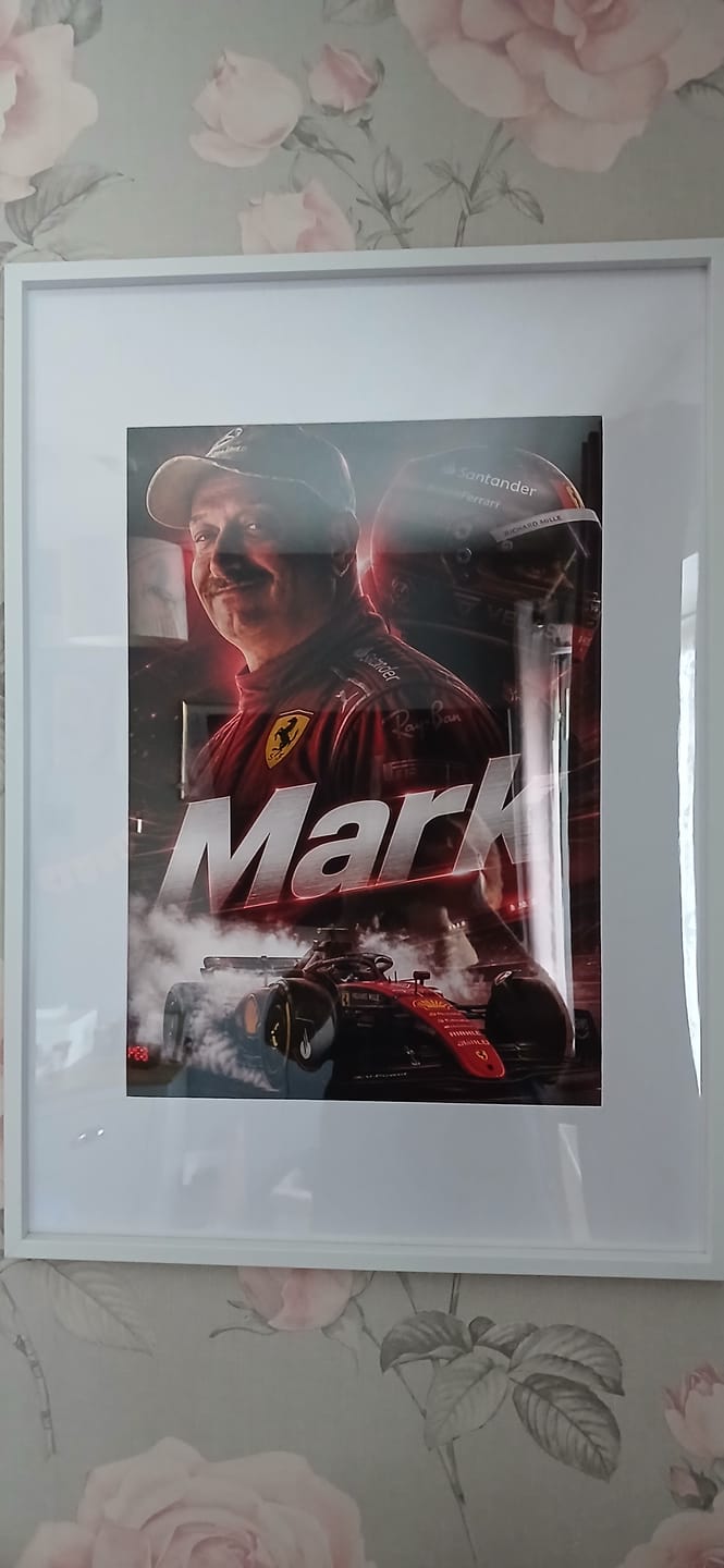 Customer photo review of Custom F1 Racing Portrait