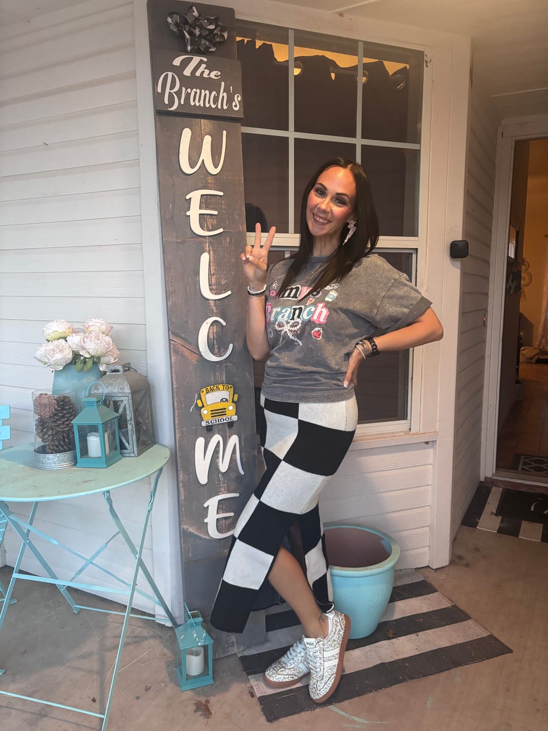 Customer photo review of Corky's Rhinestone Heads Up Sneakers