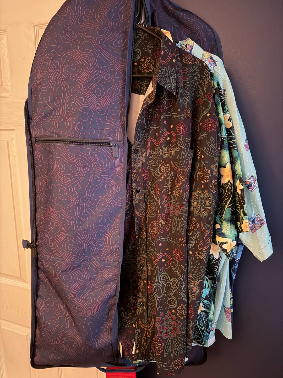 Customer photo review of Navy – Garment Bag