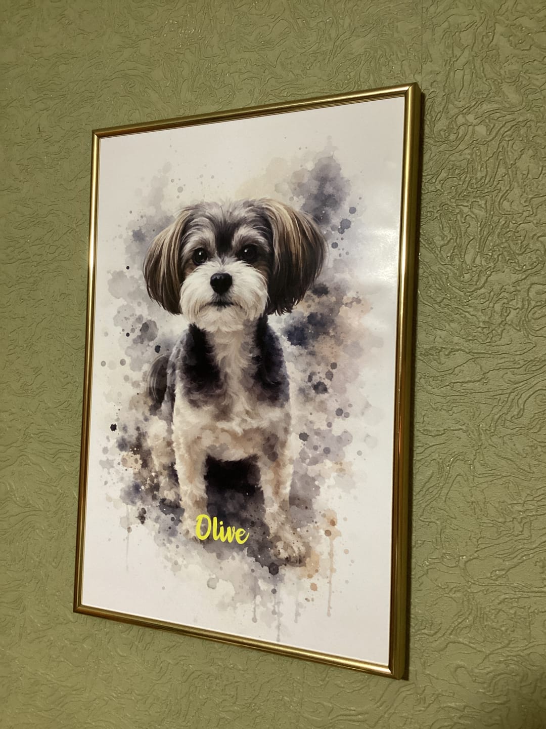 Customer photo review of Personalized Poster - Watercolor Realistic Portrait