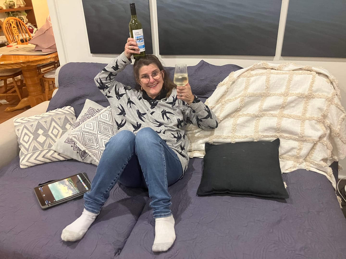 Customer photo review of Zero Sugar Sauvignon Blanc – Vegan Australian White Wine | 6 Pack