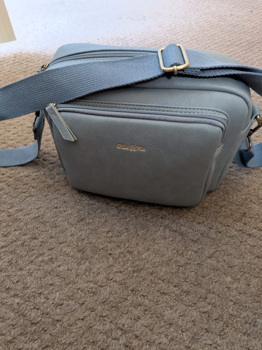 Customer photo review of Bertie Maxi Crossbody - Duck Egg