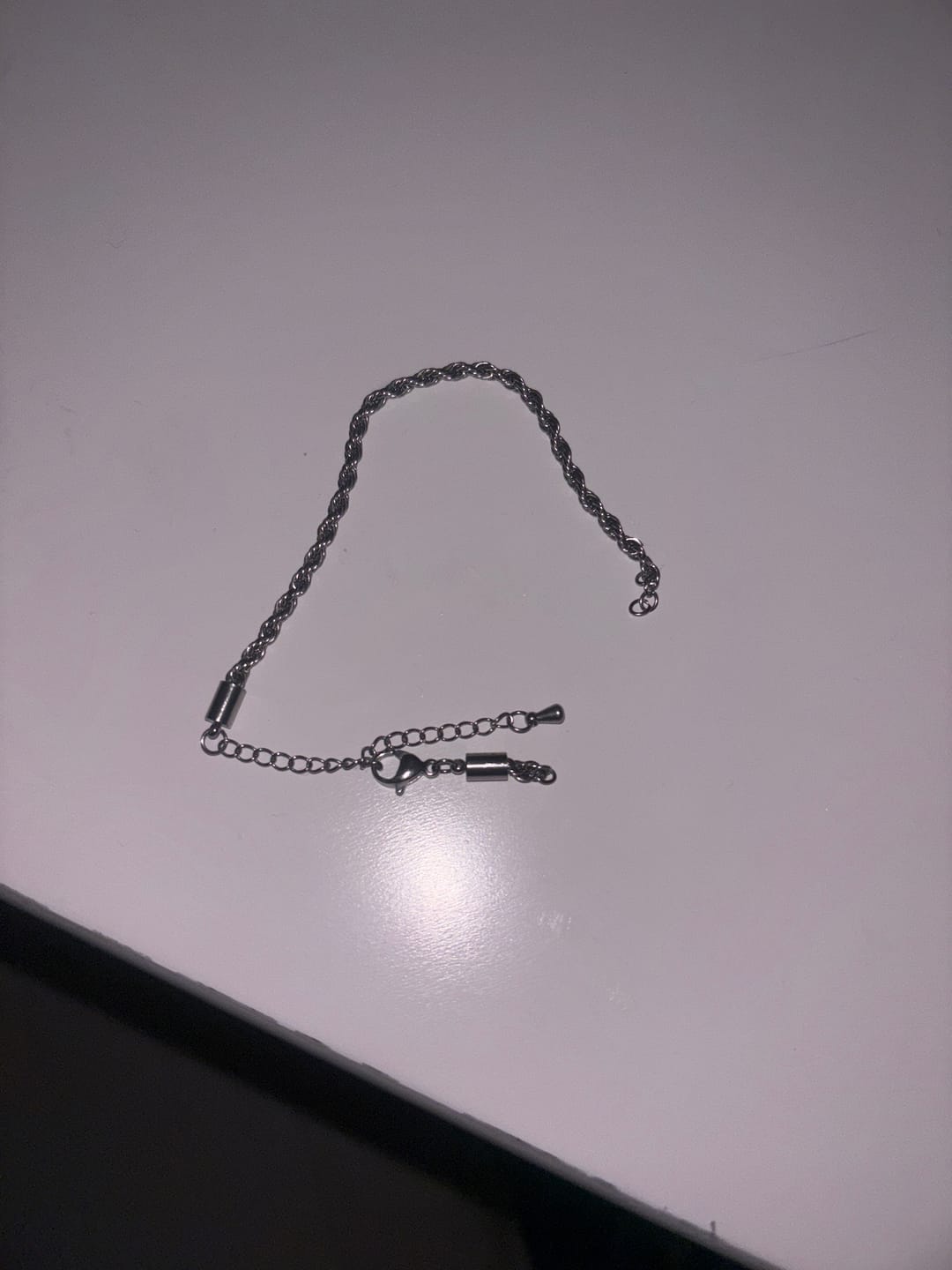 Customer photo review of Twisted Chain Silver Bracelet