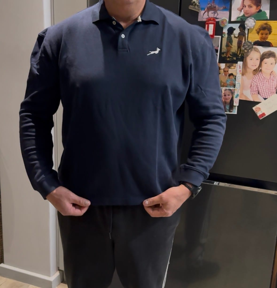 Customer photo review of Springboks SML EMB LS Polo-Navy
