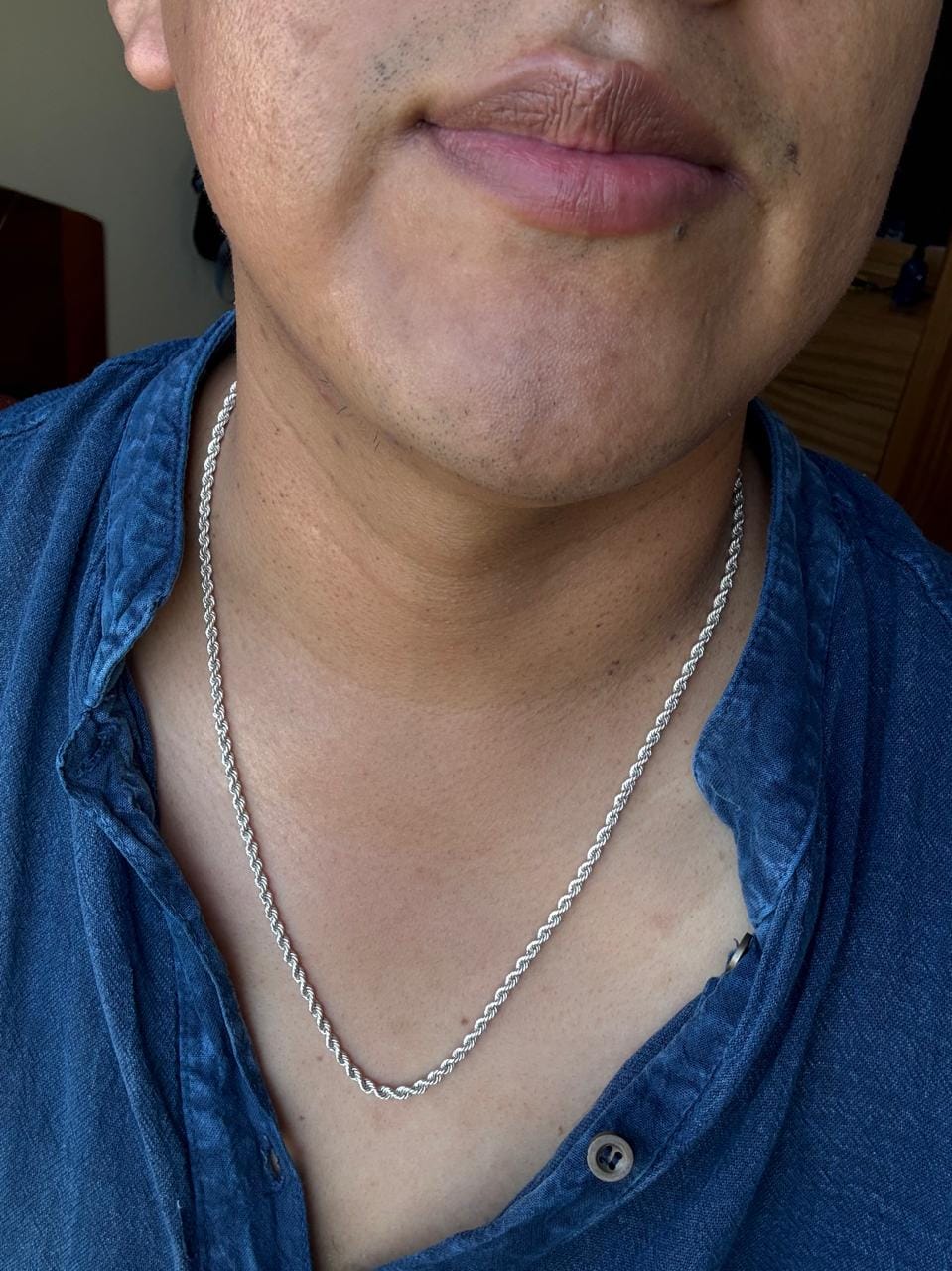 Customer photo review of Set Cadena más pulsera Rope 2mm - Plata 950