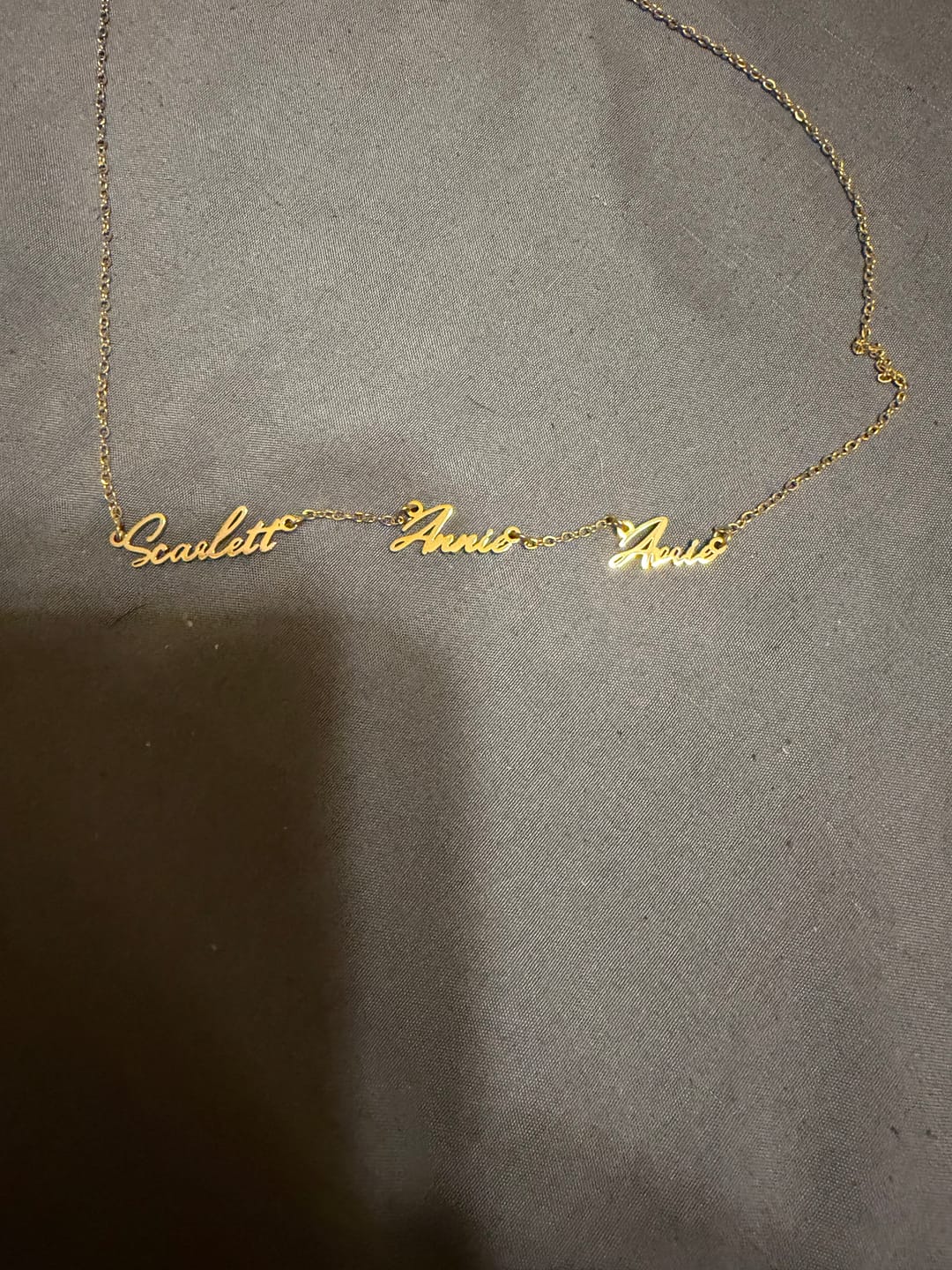 Customer photo review of Multi Name Necklace