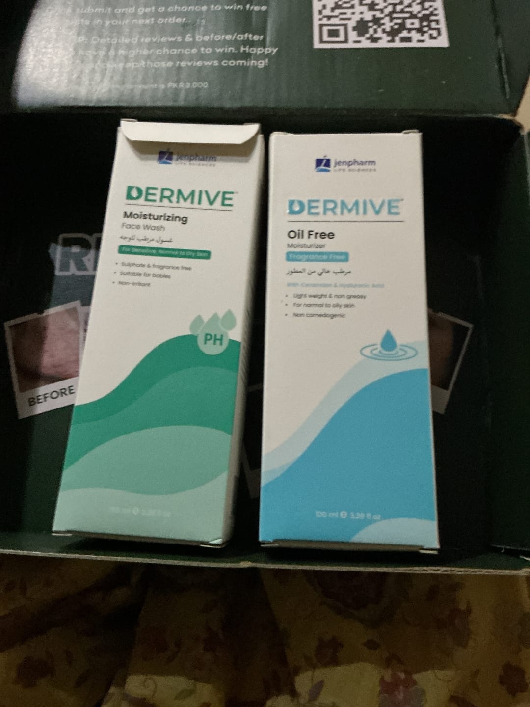 Customer photo review of Dermive Moisturizing Wash