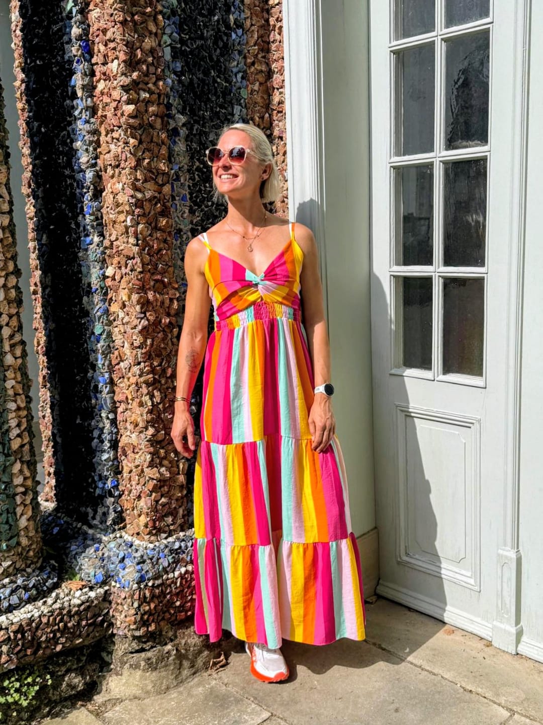 Customer photo review of Luftiges Sommer Kleid FOREVER A BOHO GIRL gelb/orange/fuchsia/mint/rosa