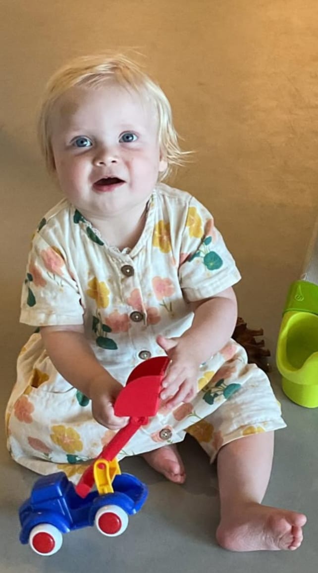 Customer photo review of Flora Button Through Short Sleeve Dress