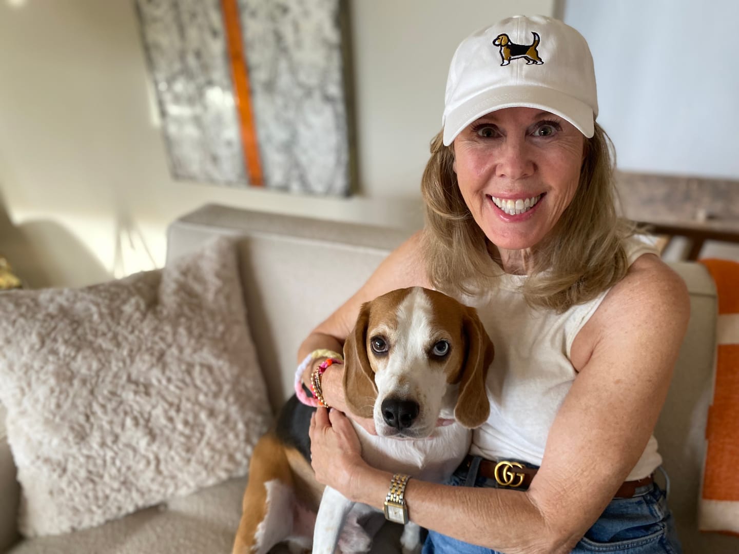 Customer photo review of Beagle Embroidered Hat