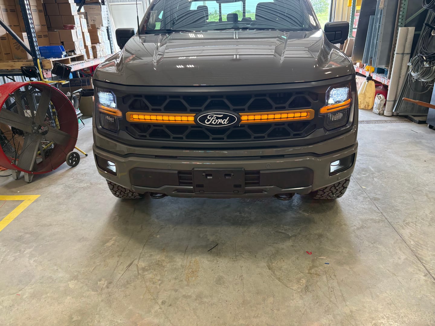 Customer photo review of Smoked LED Amber Lights W/ Sequential Turn Signal For 2024+ Ford F150 Tremor