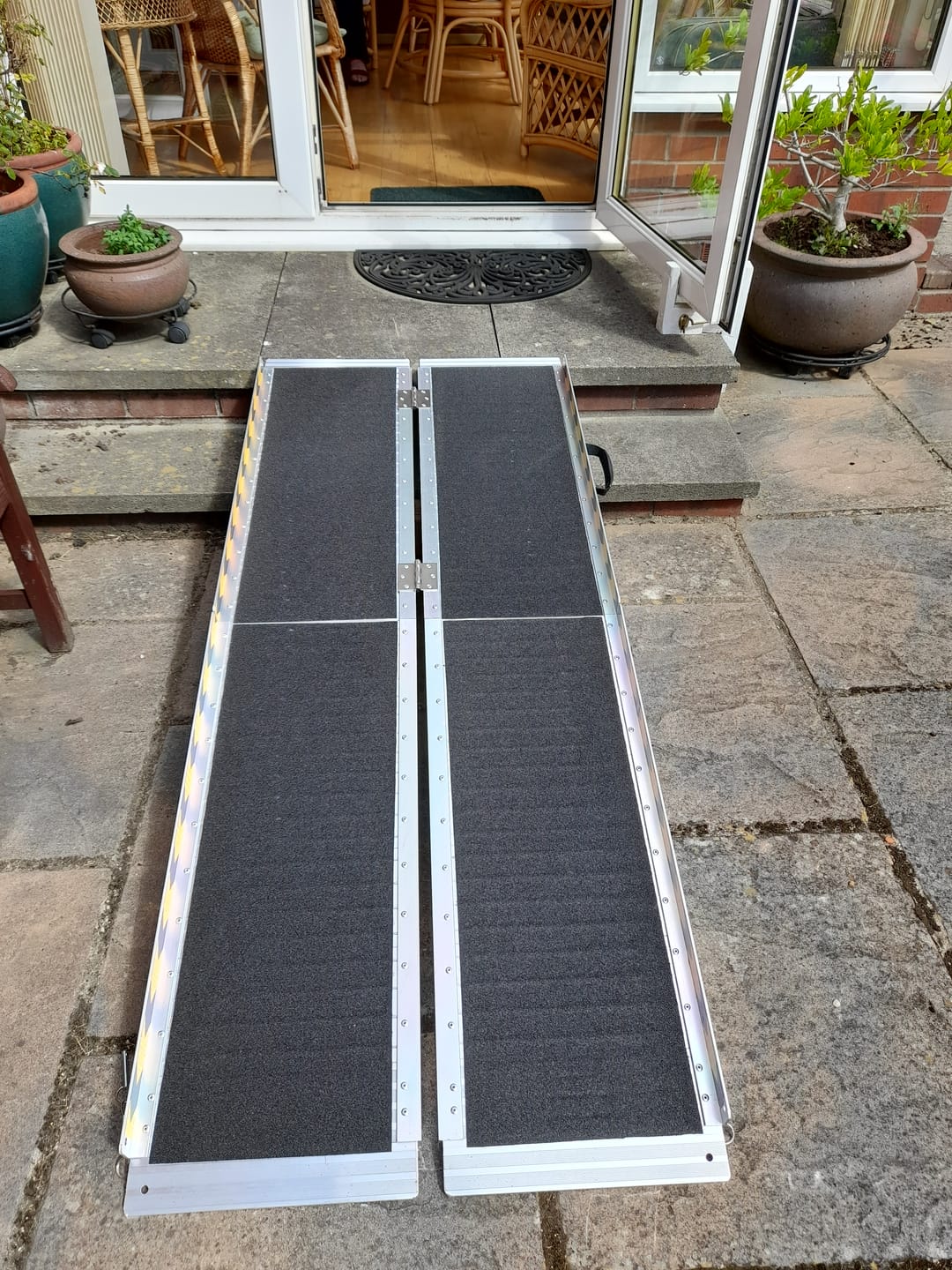 Customer photo review of 6ft Foldable Suitcase Ramp for Electric Wheelchairs & Mobility Scooters