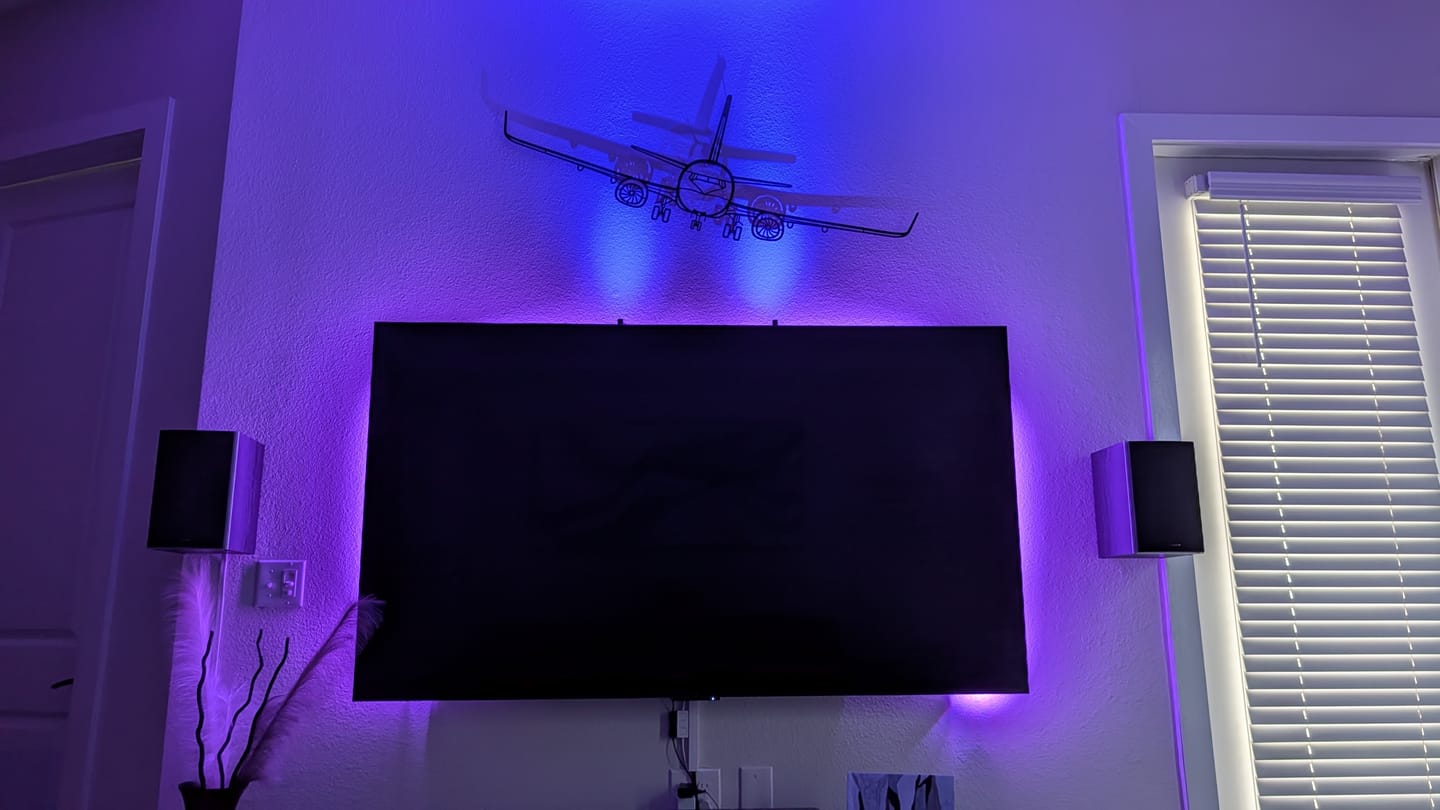Customer photo review of 737-800NG Front Silhouette Metal Wall Art