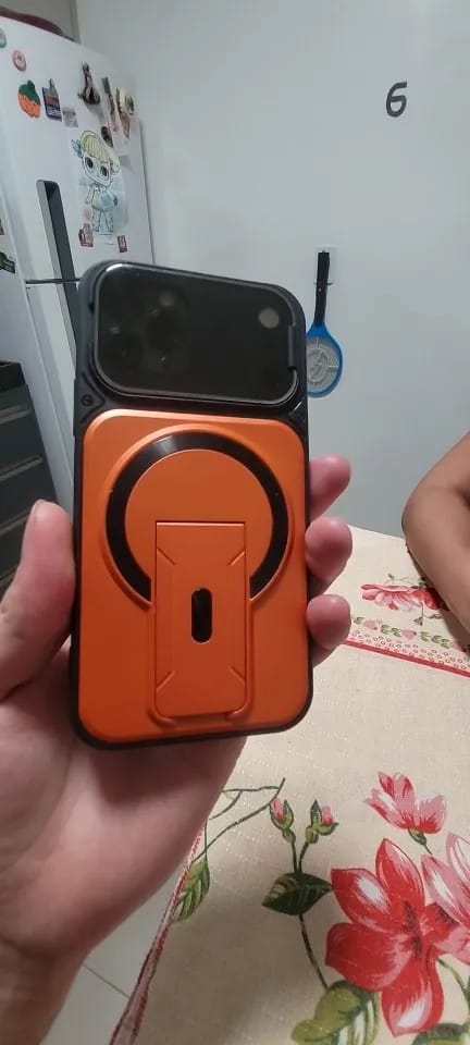 Customer photo review of LuxuryKase Hybrid Armour Case | Built-In Foldable Kickstand | Flip Camera Lens Protection Frame Design | MagSafe Compatible | Rugged PC & TPU Cover For iPhone & Samsung Series