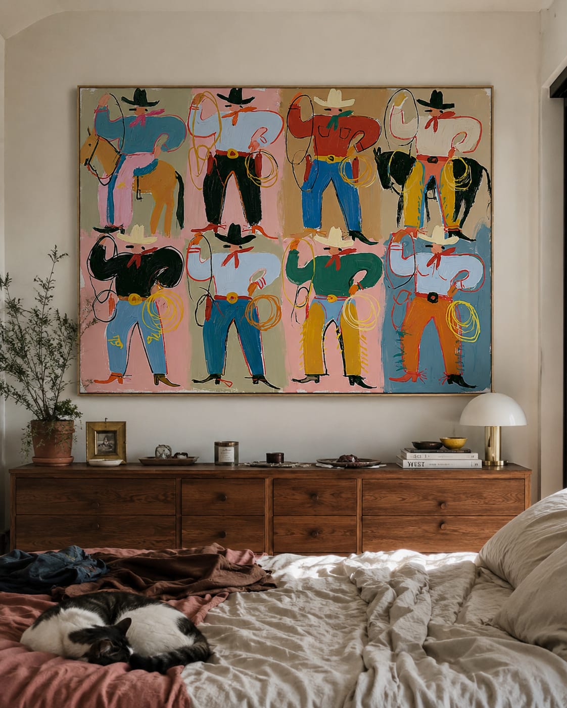 Customer photo review of Pastel Posse-Cowboy Lineup Painting