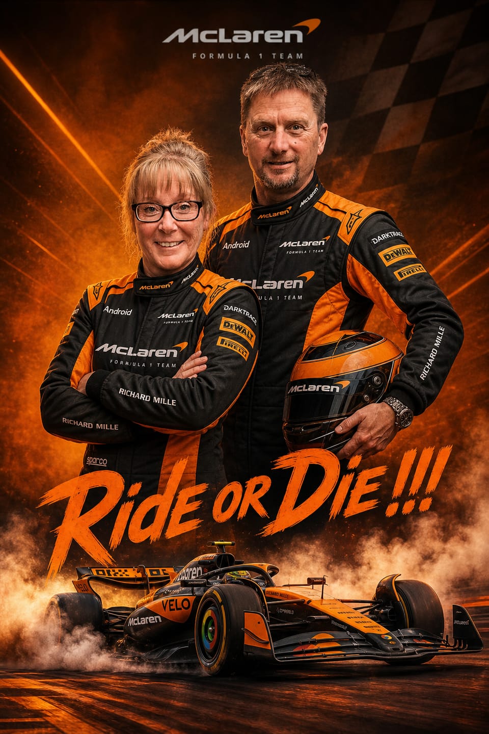 Customer photo review of Custom F1 Racing Portrait