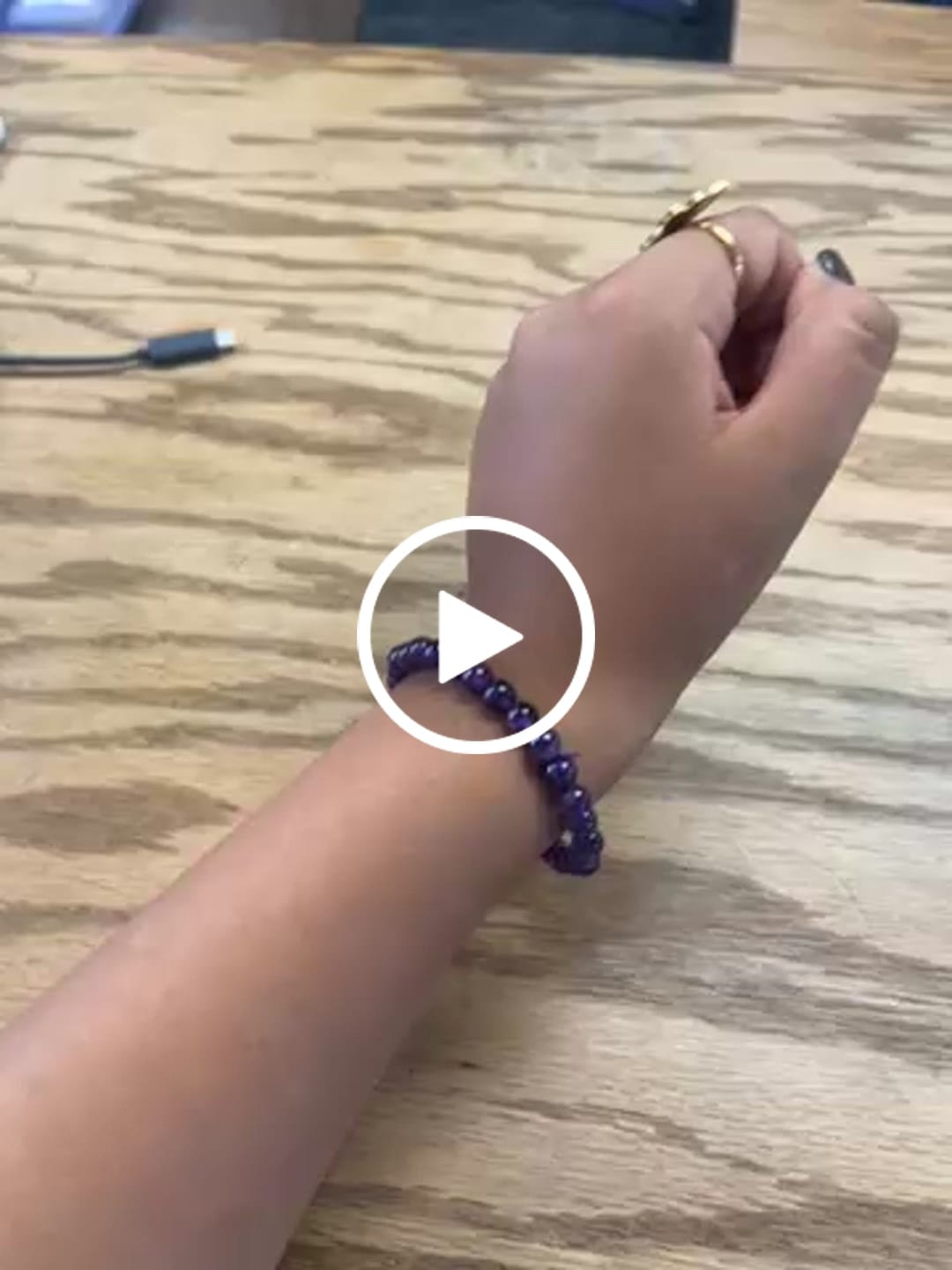Customer video review of Amethyst Crystal Bracelet