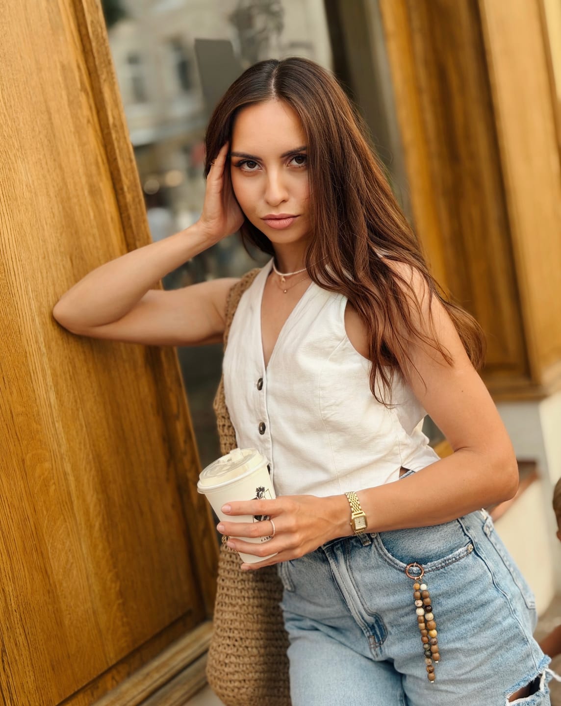 Customer photo review of Macy Petite Gold White