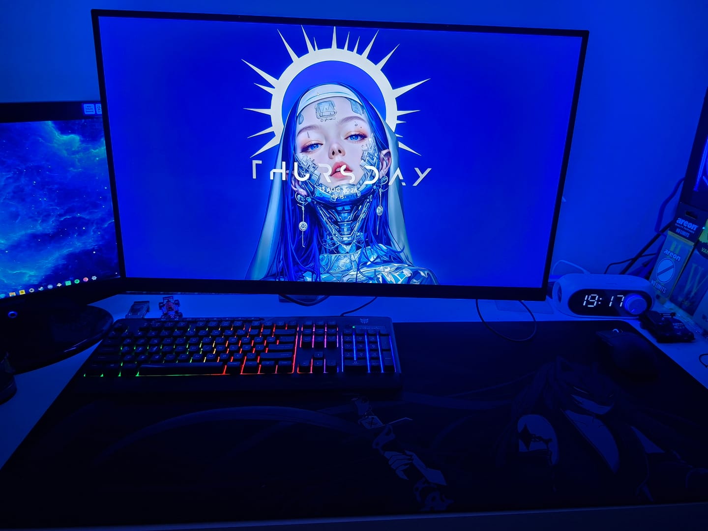 Customer photo review of Wraith Kitsune Edition Deskmat