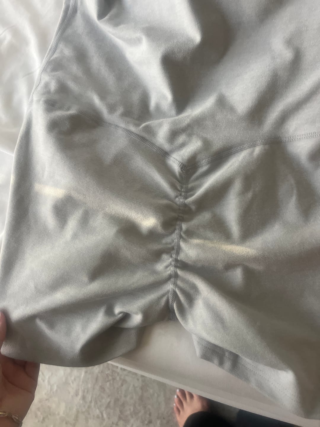 Customer photo review of The Practice Short Heather Grey